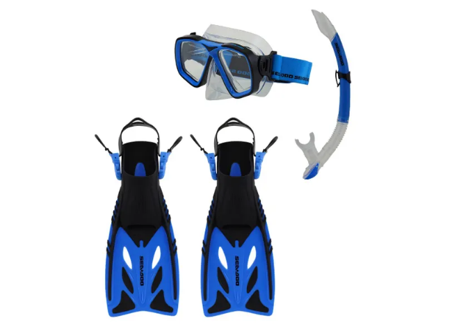 Flossen, Tauchmaske und Schnorchel Set Kids