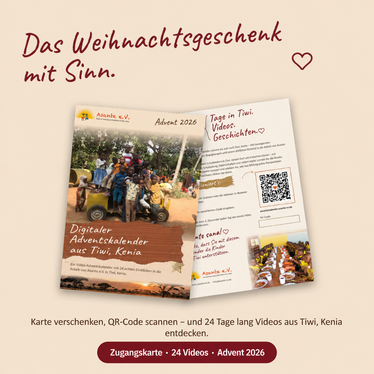 Asante Adventskalender 2026 – 24 Videos aus Tiwi, Kenia