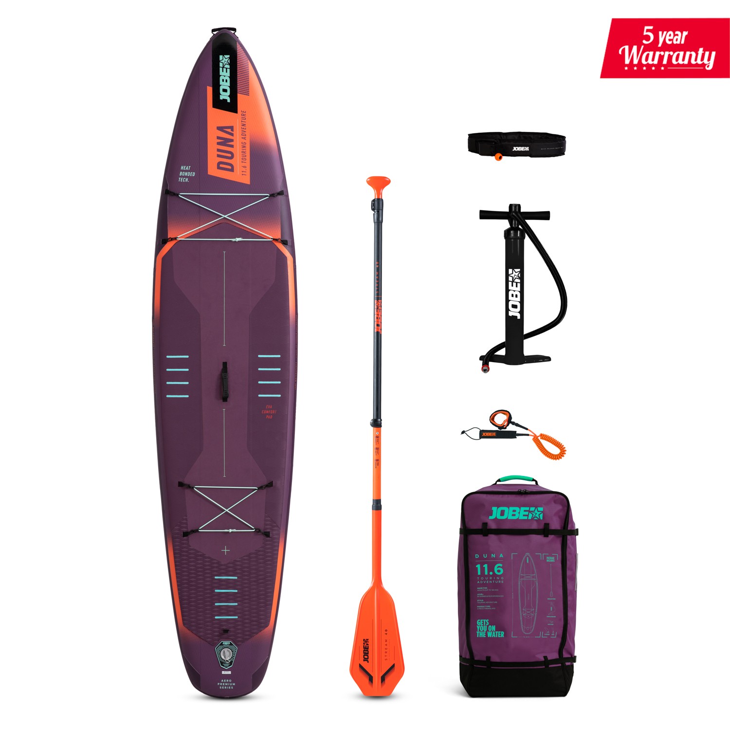 Jobe - Aero Duna SUP Board 11.6 Package  486425005db_Aero Duna SUP Board 11.6 Pac