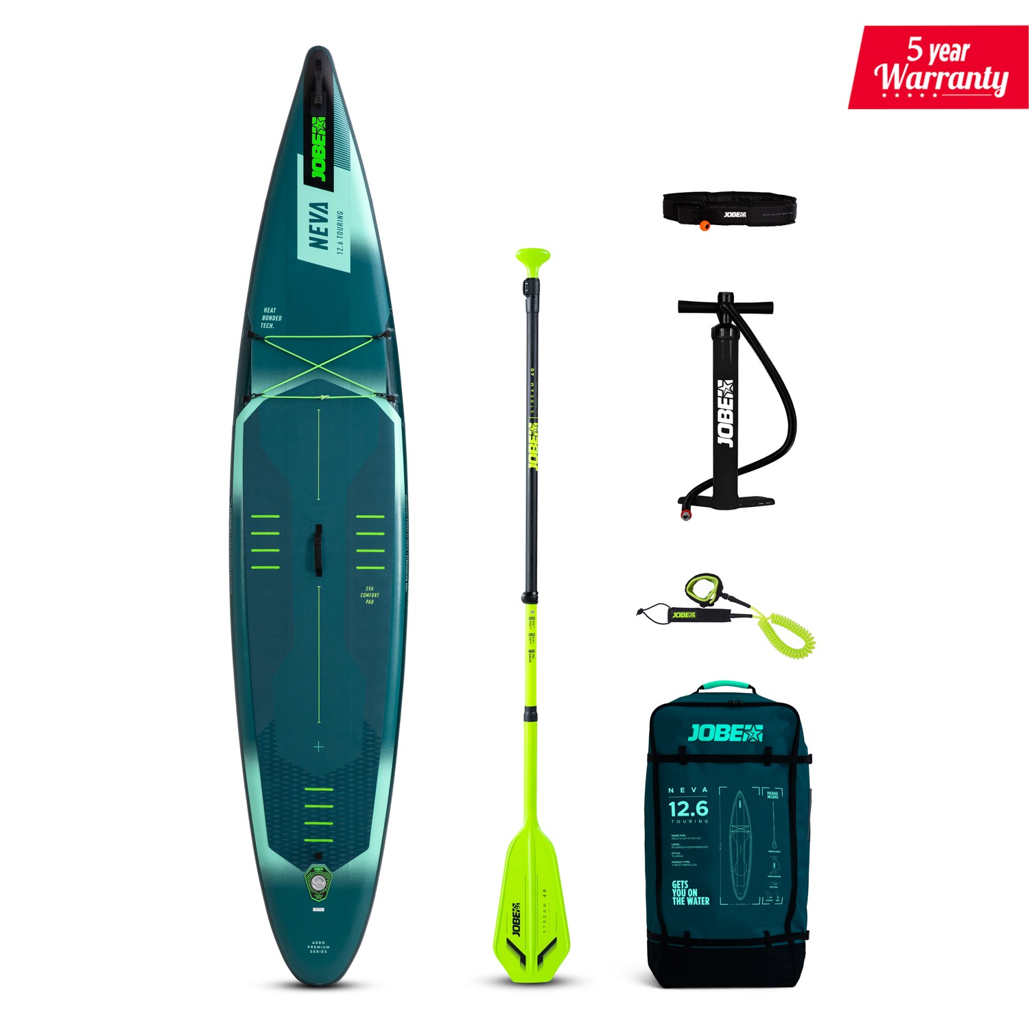 Jobe - Aero Neva SUP Board 12.6 Package 486425002db_Aero Neva SUP Board 12.6 Pac