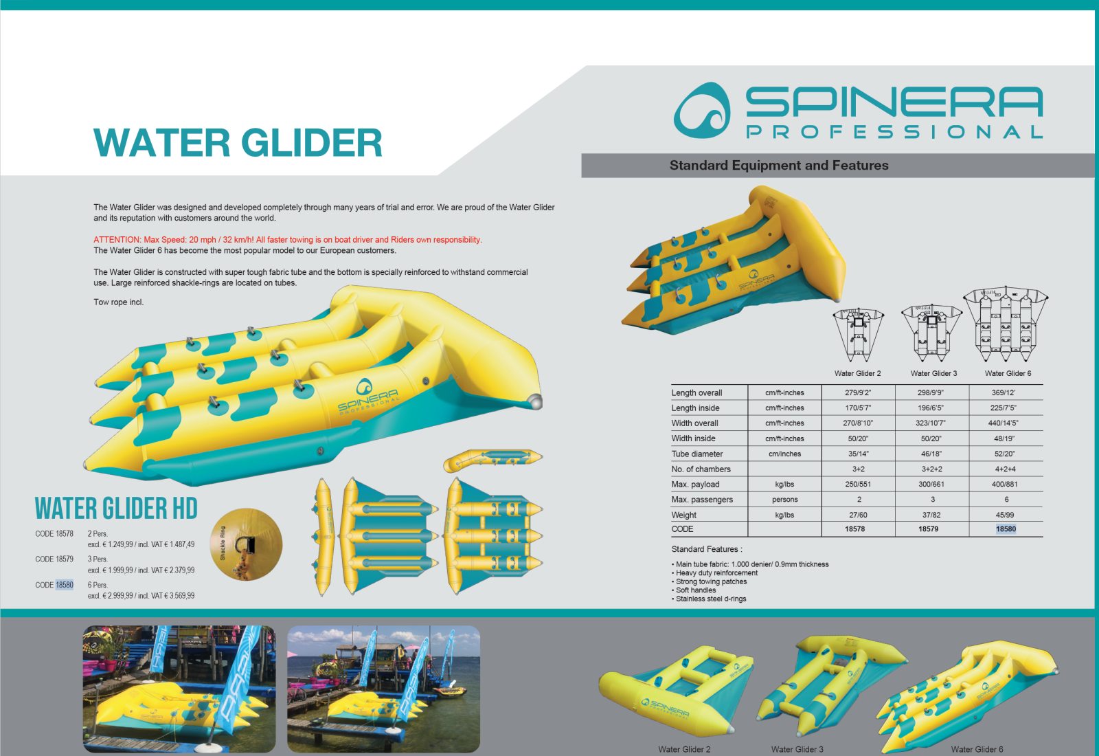 Spinera - Professional Water Glider 3 Pe 18579sp_Professional Water Glider 3 Pers