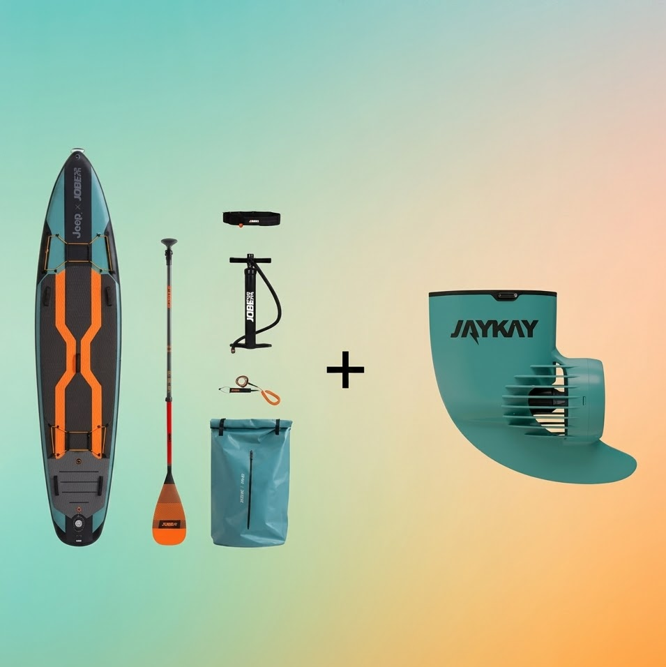 Paket Deal: SUP mit Elektroantrieb Jeep x JayKay